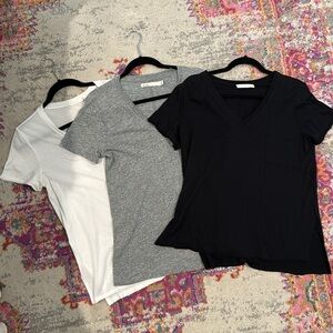 Bundle of 3 V neck cotton Tees